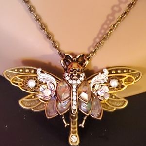 Death Moth and Dragonfly Pendant